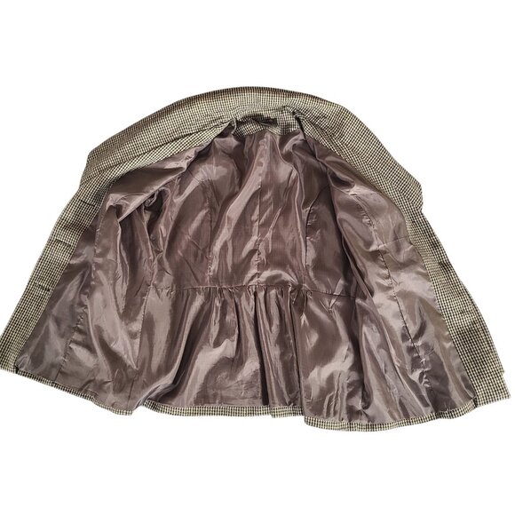 Robert Louis Womens Houndstooth Wool Blend Peacoat Driving Jacket Size L - Picture 3 of 10